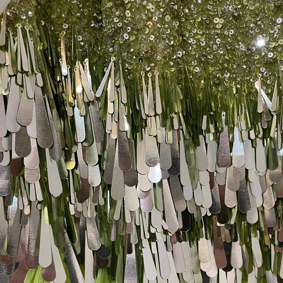 LIKE NEW Evening Gown statement couture neon green by Georges Hobeika - Picture 4 of 13